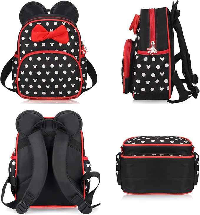 Voikukka Cute Little Girls Mini Backpack Kid Book Bags Mini Mouse Backpacks for Toddler Girl Backpacks Small Preschool Kids Backpack Toddler Bookbag Children Travel Daycare Bag Child Backpack