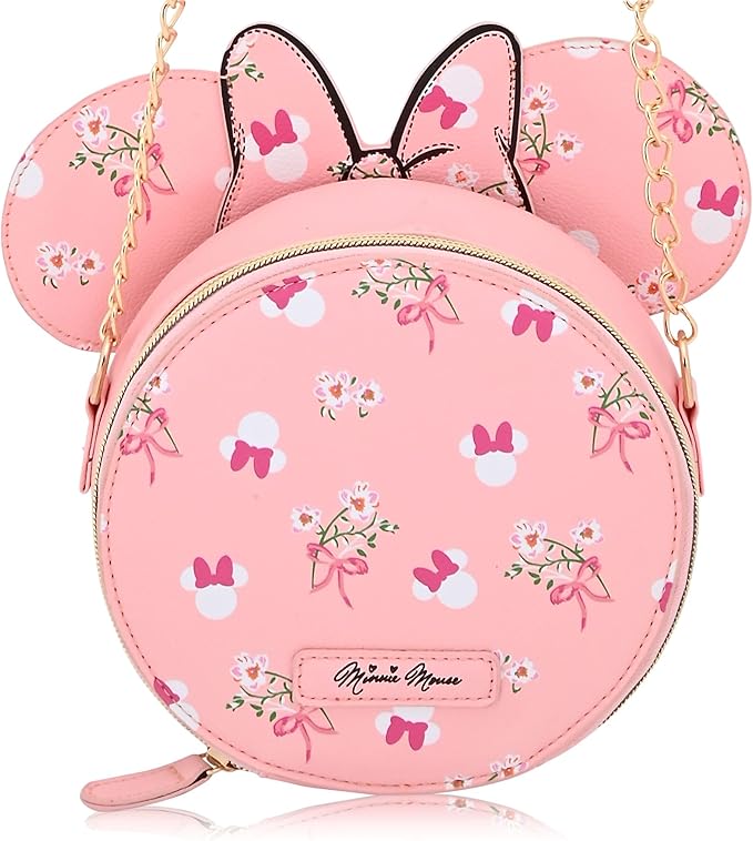Disney Minnie Mouse Mini Purse Crossbody Handbag for Women | Leather Women's Shoulder Handbag | Minnie Mouse Accessories for Adults, Unisex
