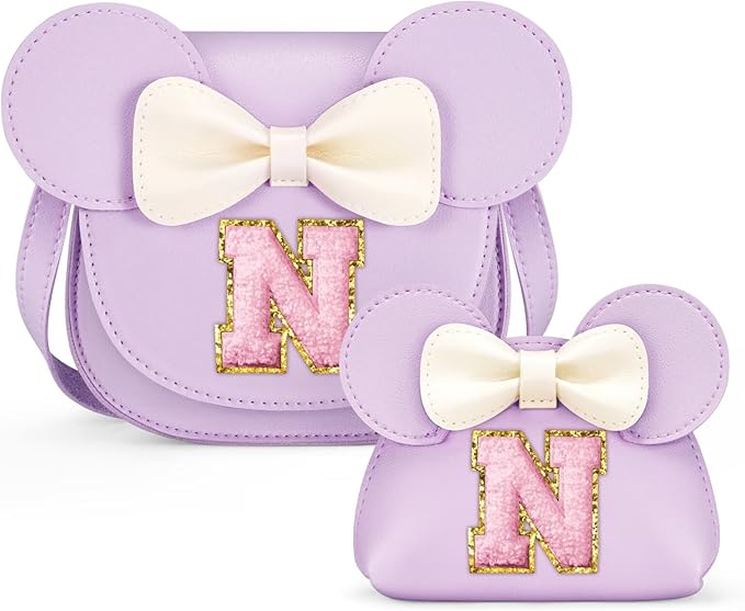 QLOVEA Toddler Purse Gifts for Girls, Little Girl Purse Kids Wallet Crossbody Bag, Birthday Gifts for 3 4 5 6 7 8 Year Old Girl (N, Purple)