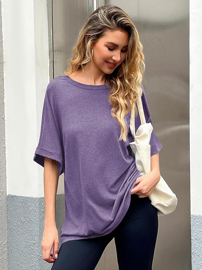 Women Oversized T-Shirt Summer Casual Short Sleeve Loose Tee Tops