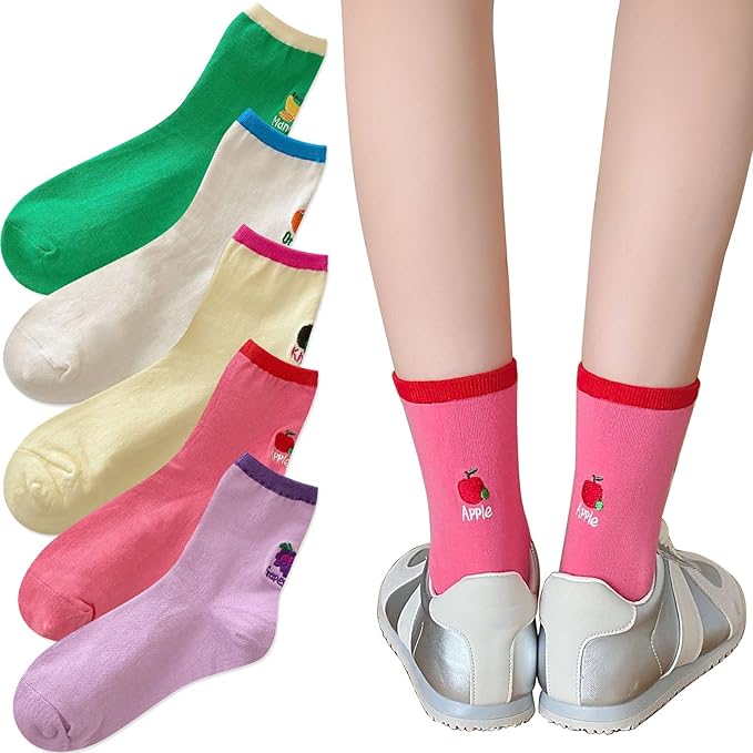 IIG 3-6 Pairs Womens Cute Animal Patterned Funny Novelty Cotton Crew Socks