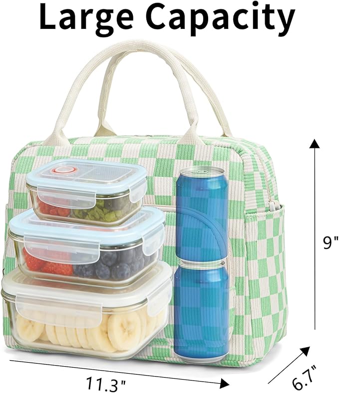Lunch Box for Women Insulated Lunch Bag Women Adult Cute Lunch Bags Reusable Lunchbox Cooler Tote Bag for Work Picnic