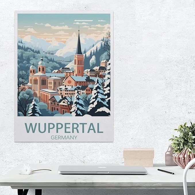 Jigsaw Puzzle 1000 Pieces for Adults，Wuppertal Germany Travel Poster，Large Puzzle Game Artwork for Adults Teens, Family Decorations, Unique Puzzle Gift（75x50cm）-BC2