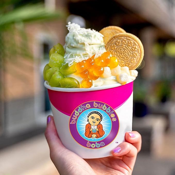 Premium MANGO Fruit Coconut Jelly Dessert Topping by Buddha Bubbles Boba