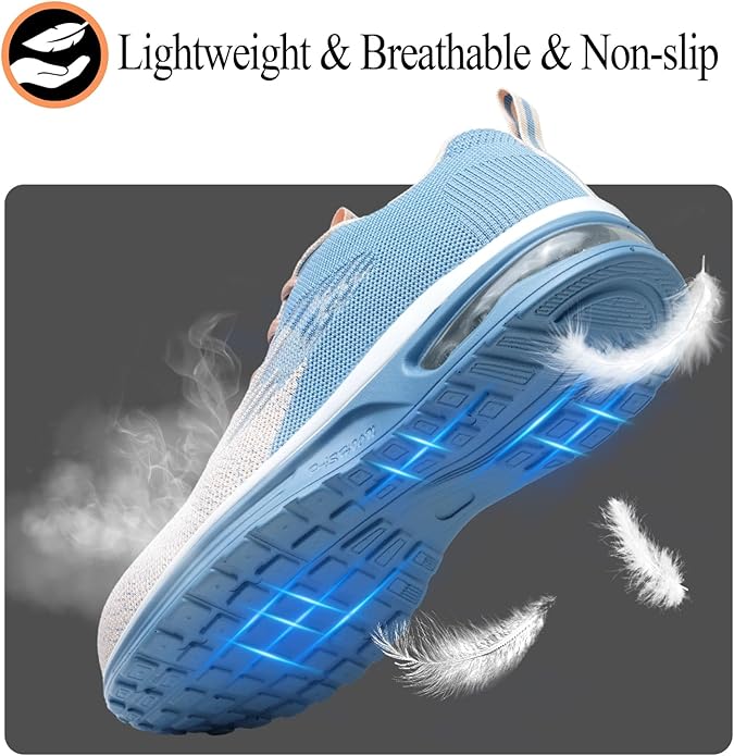 Steel Toe Shoes for Women Lightweight Breathable Safety Work Sneakers Non Slip Puncture Proof Utility Slip On Footwear for Industrial Construction