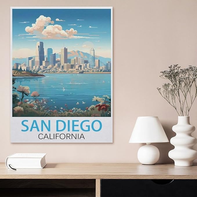Puzzles for Adults Jigsaw Puzzles 1000 Pieces for Adults Kids，San Diego California，Artwork Intellective Educational Toys Gifts（50x70cm）-BG86