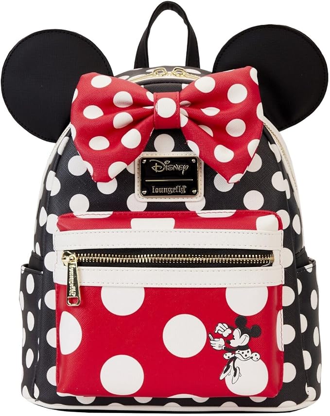 Loungefly Minnie Mouse Rocks the Dots Classic Mini Backpack | Disney Backpacks Standard