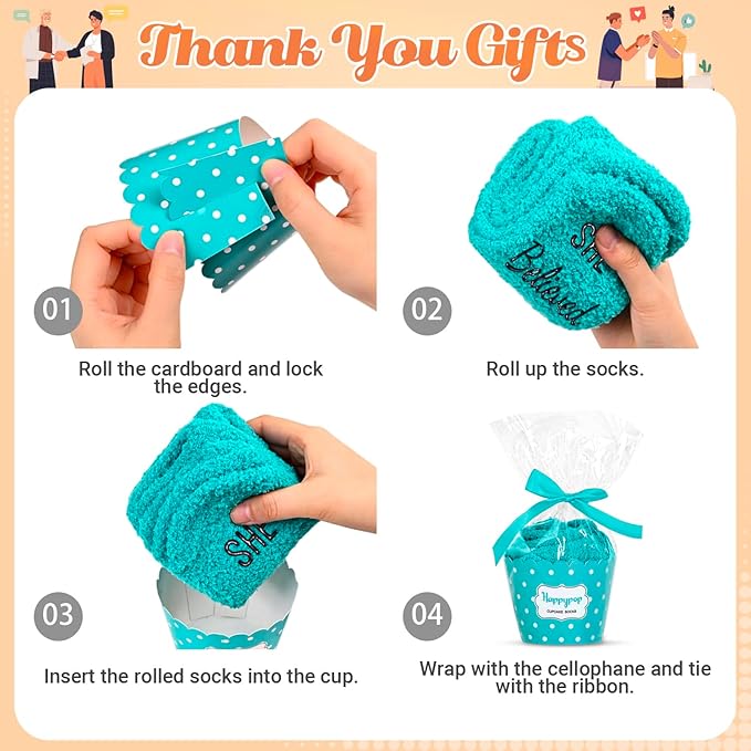 HAPPYPOP Fuzzy Gifts for Women Men - Book K-pop Divorce Inspirational Vegan Scary Film Socks