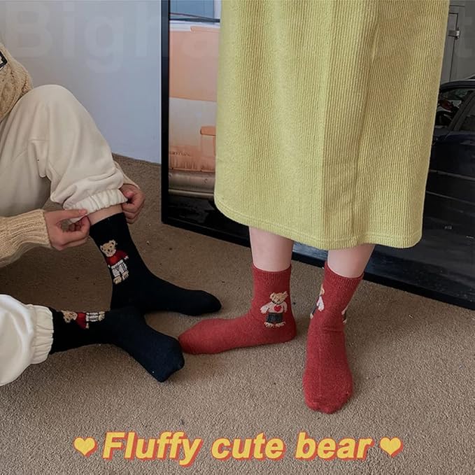 IIG 3-6 Pairs Womens Cute Animal Patterned Funny Novelty Cotton Crew Socks