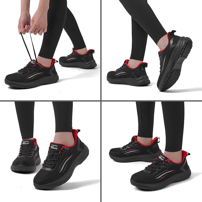 Treesky Non Slip Work Shoes for Women in Food Service - Slip Resistant, Comfortable & Lightweight Sneakers, Suitable for Restaurant, Kitchen & Nursing Crews