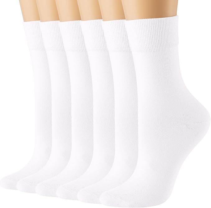 Losa Kute Super Soft Crew Socks Cozy Causal Athletic Socks 6 Pairs
