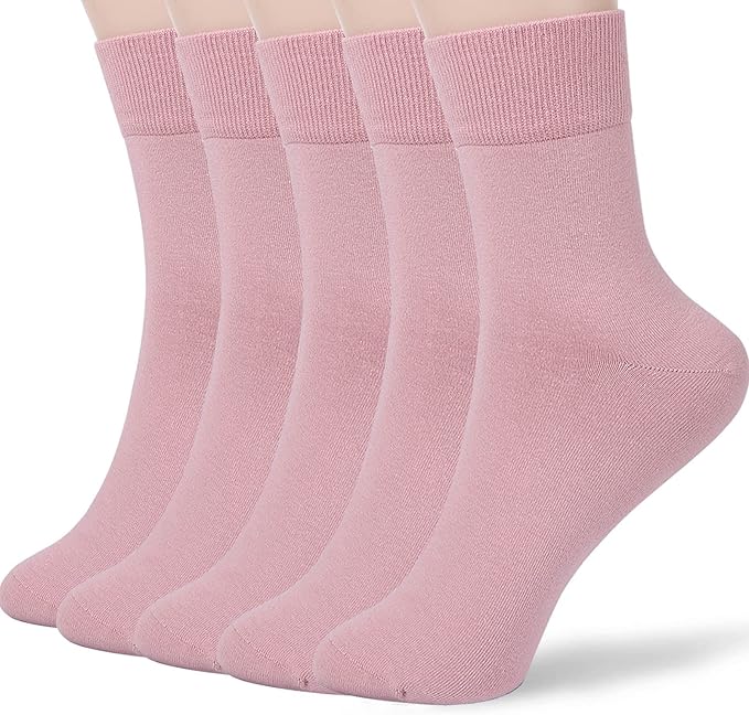 FGZ Women Thin Cotton Socks Soft Cozy Socks Cute Ankle Crew Socks 5 Pairs