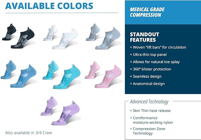 OS1st TA4 Thin Air No Show Running Socks with special ventilation feature for men & women, lightweight, and breathable design