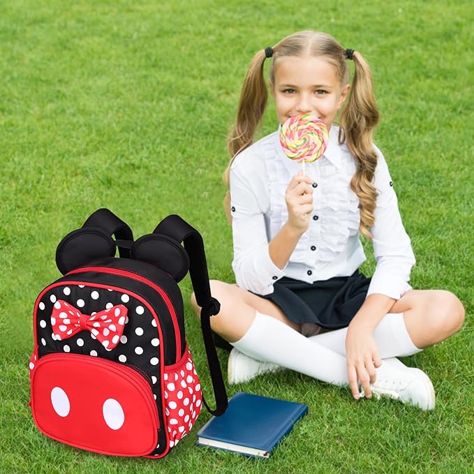 Voikukka Cute Little Girls Backpack Small Kids Mini Backpacks for Toddler Book Bag Children Preschool Backpack Kindergarten Bookbag Mini Mouse Girl Toys Gift Travel Backpacks
