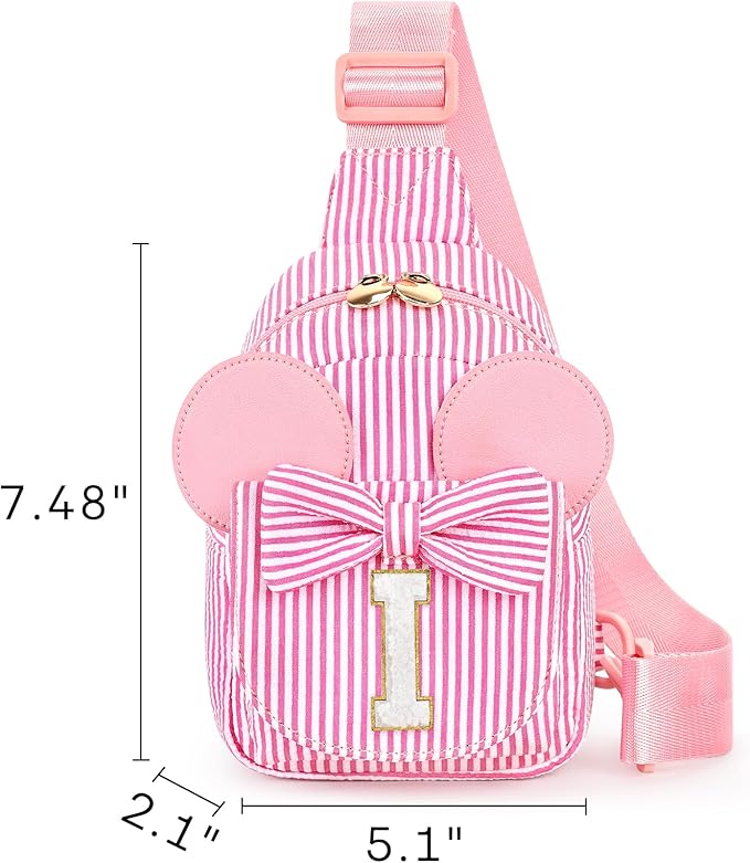 mibasies Initial Sling Bag for Girls, 4 Year Old Girl Birthday Gifts, Letter I