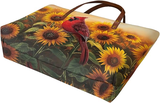Womens Zip Up Tote Handbag Daisy Print Large Capacity Tote Purse Handbag Big Tote Bag Purse For Work Laptop