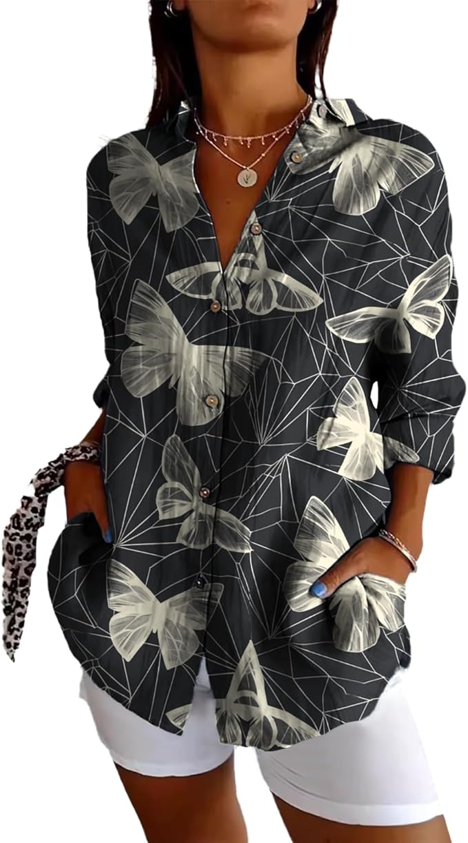 Fashion Summer Shirts V Neck Japanese Art Vintage Floral Graphic Button Down Trendy Hawaiian Holiday Outfits