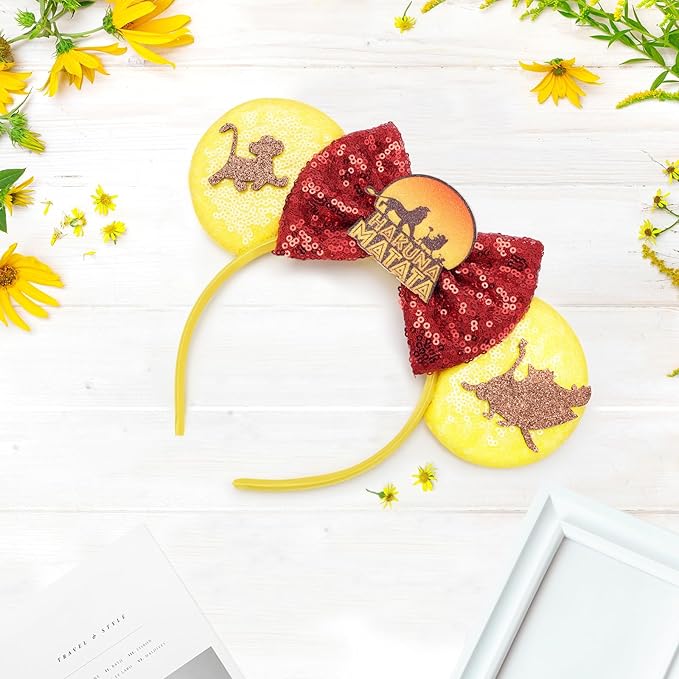 FANYITY Mouse Ears, Sequin Mouse Ears Headband for Boys Girls Women Halloween Birthday Party