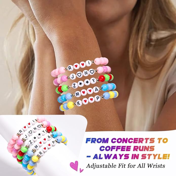 AICase for Korea-Pop Merch Toys Gifts Doll Cosplay Outfit Costume 5 Pcs Stackable Stretch Friendship Beaded K_Pop Bracelets Merchandise Jewelry Gifts for Fans Women Christmas Stocking