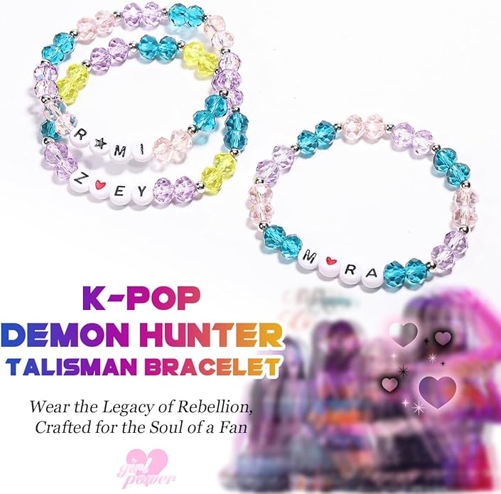 AICase for Korea-Pop Merch Gifts Toys Inspired Bracelets 3 Pcs Stackable Stretch Friendship Beaded Bracelets for Unique Merchandise Jewelry Gifts for Fans Women Men Stocking Stuffers_Crystal