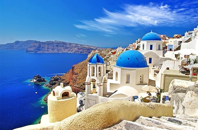 Puzzles for Adults 1000 Pieces Jigsaw Puzzles for Kids Challenging Game Toys Puzzle for Parents, Friends, Lovers and Children, Aegean Sea 27" x 20"