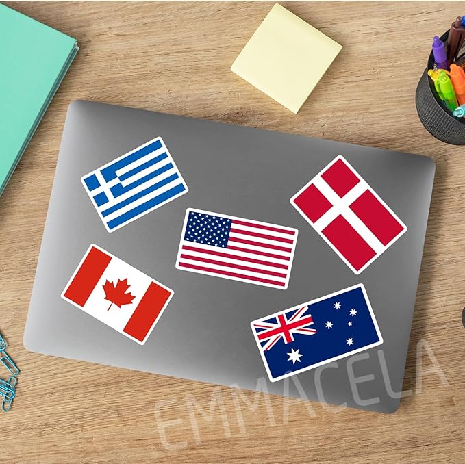(3PCS) Canada Flag stickers, Countries Flag Stickers - Waterproof Vinyl Decals For Laptops, Tumblers, Water Bottles, Books, Scrapbooks, Size 3 x 1.9 Inch