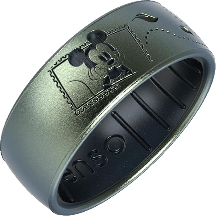 Enso Rings Etched Disney Collection - Mickey & Minnie Classic Dualtone Silicone Ring