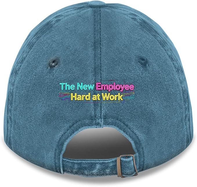 The New Employee Hard at Work Sport Hats for Men Light Weight Caps