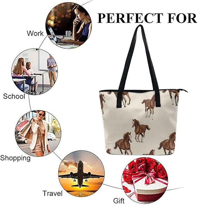 Fashion Leather Tote Bag Travel Work Daily Essentials Handbag Unisex Handbag