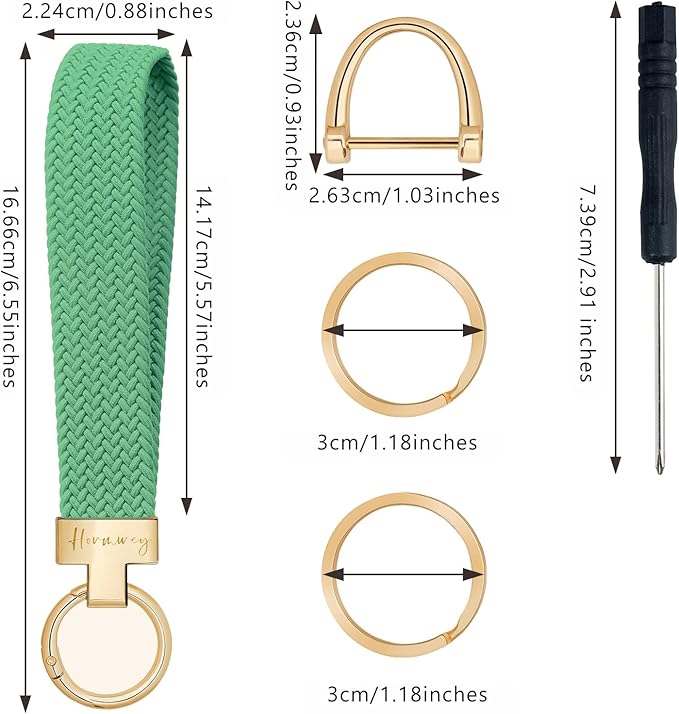 Hovmwey Elastic Wristlet Keychain for Women Men, Cute Car Key Chain, Braided Wrist Strap Lanyard for Keys ID Badges