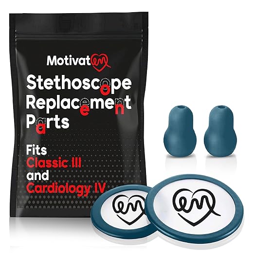 Stethoscope Replacement Part Kit for Littman Stethoscope Classic 3, Cardiology 3 & Cardiology 4 - Fits Classic III, Cardiology III & IV (Carribean Blue)