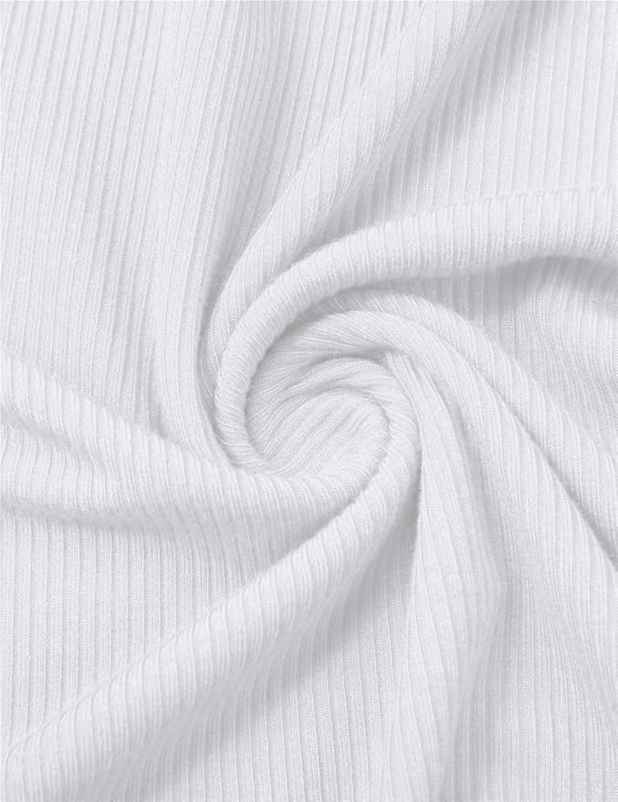 POPZONE Women's Lettuce Trim Mock Neck Long Sleeve Slim Fit Ribbed Knit Tee Shirt Tops