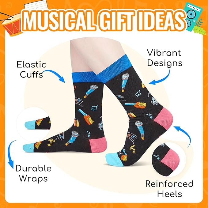 HAPPYPOP Music Gifts for Women - K Pop Singing Socks for Teen Girls Singers Kpop Fans Lovers