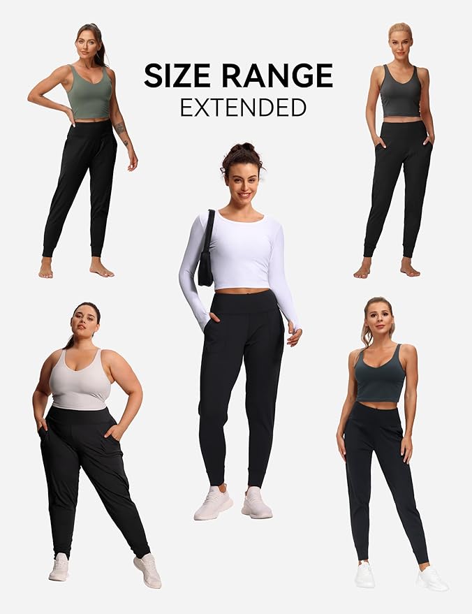 THE GYM PEOPLE Women's Joggers Pants Lightweight Athletic Leggings Tapered Lounge Pants for Workout, Yoga, Running