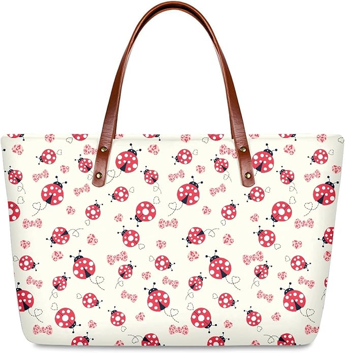 Womens Zip Up Tote Handbag Daisy Print Large Capacity Tote Purse Handbag Big Tote Bag Purse For Work Laptop