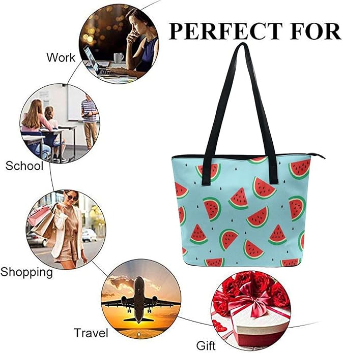 Fashion Leather Tote Bag Travel Work Daily Essentials Handbag Unisex Handbag