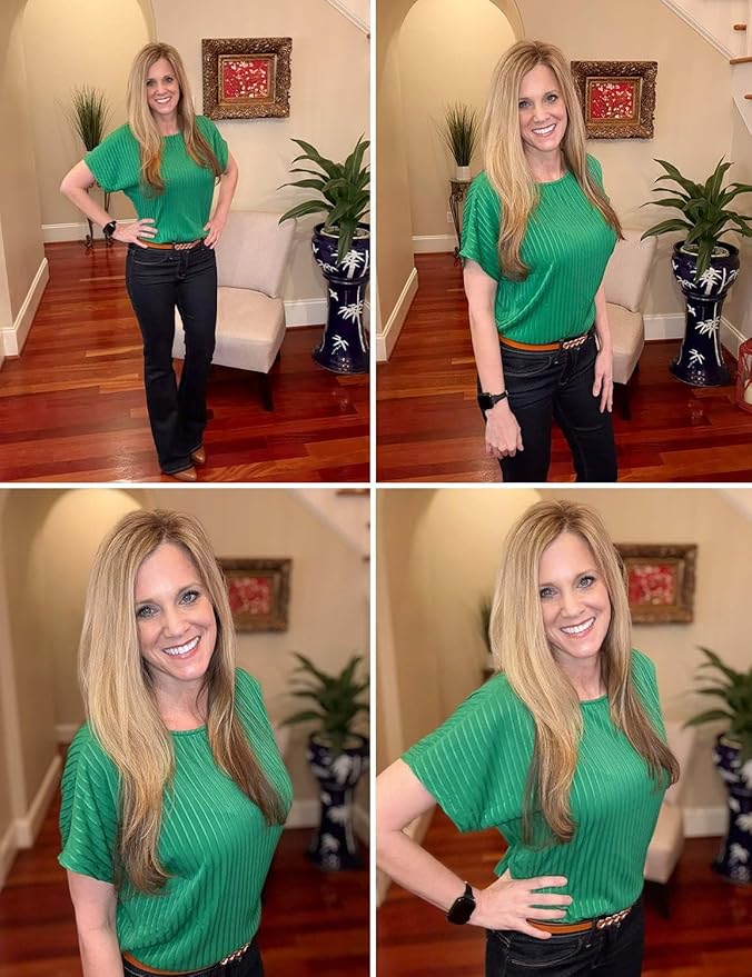 JUSTFASHIONNOW Womens Short Sleeve Blouses Business Casual Tops Crew Neck Basic Tees Textured Work Shirts Cute Office Outfits