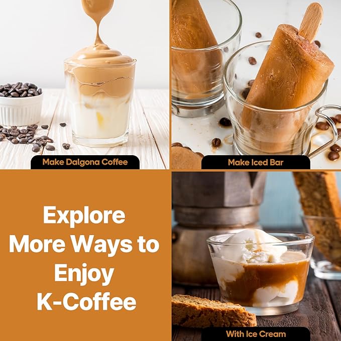 CUTIE MANGO Maxim & KANU Premium Korean Instant Coffee Sampler White, Mocha Gold, Americano, Latte Café-Style Camping Party Easy-to-Mix Single Serve Packets Variety Pack 20 Sticks (6 Flavors)