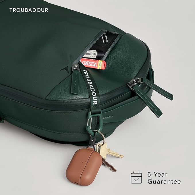 Troubadour Apex 4.0-22L Premium Laptop Backpack - Ergonomic & Water Resistant - Designed for Work and Travel - Obsidian Green