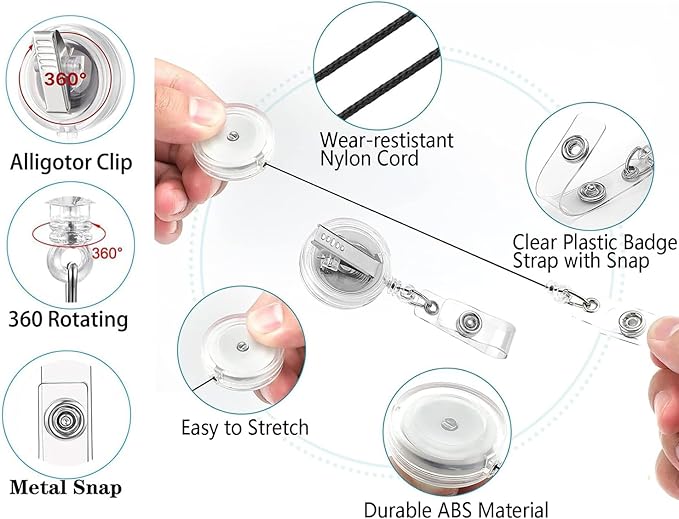 2Pcs Don’t Fall for Me Badge Reel with ID Clip Holder Retractable for Nurse Nursing Name Tag Card Cute Funny Cow Accessories with Alligator Medical Assistant MA CNA RN ER Office Student Work Hospital