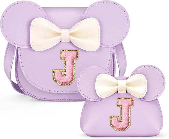 QLOVEA Toddler Purse Gifts for Girls, Little Girl Purse Kids Wallet Crossbody Bag, Birthday Gifts for 3 4 5 6 7 8 Year Old Girl (J, Purple)
