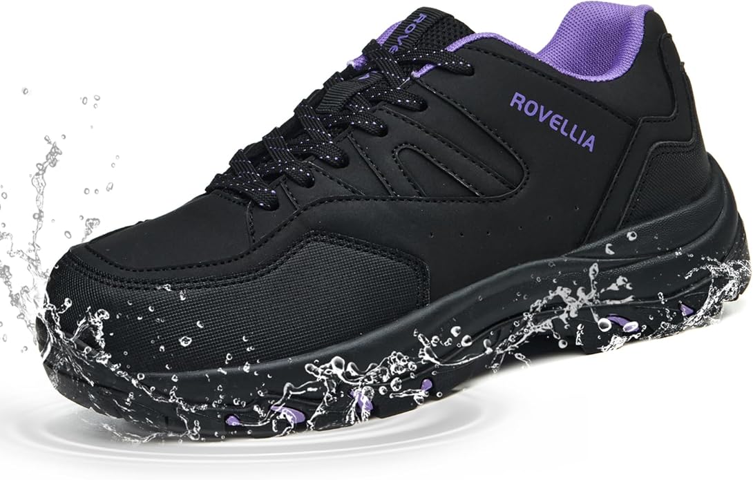 Waterproof Hiking Shoes Women Fashion Sneakers Tennis Walking Shoes Non-Slip Grip Ankle Support, Durable Comfort for Trekking, Trail Running, and Outdoor Adventures