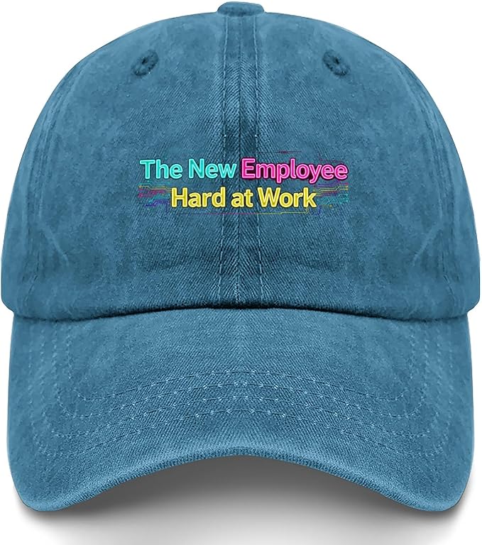 The New Employee Hard at Work Sport Hats for Men Light Weight Caps