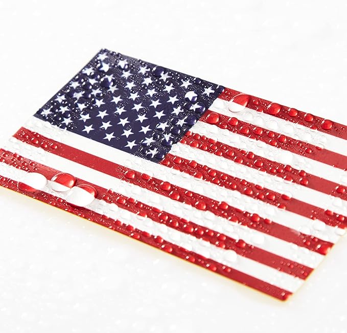 CANTENDO 5Pcs U.S.A Flag Decal Sticker - American Flags Reflective Vinyl Car Stickers - for Car Window Bumper Waterproof Sticker (2.5 x 4.5 Inch)