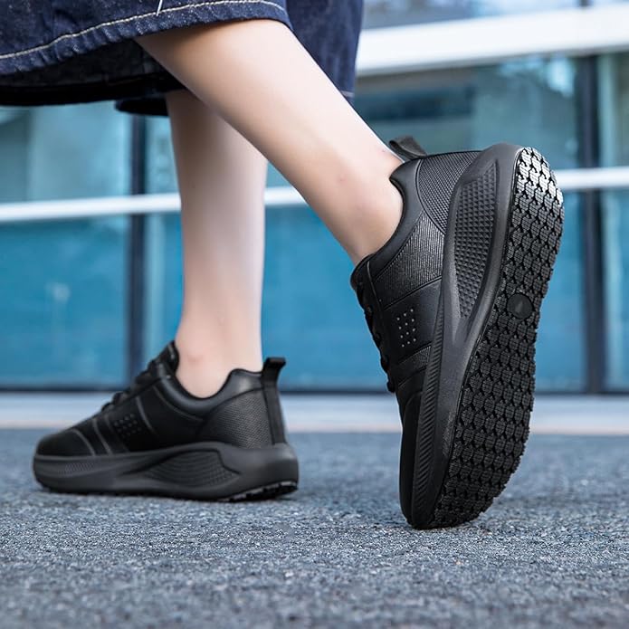 Women's Slip Resistant Work Shoes - Comfortable Lightweight Non-Slip Chef Shoes for Food Service, Restaurant & Kitchen Safety