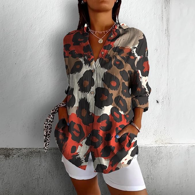 Fashion Summer Shirts Oversized V Neck Basic Vintage Floral Graphic Dressy Button Down Stylish Hawaiian Holiday Outfits