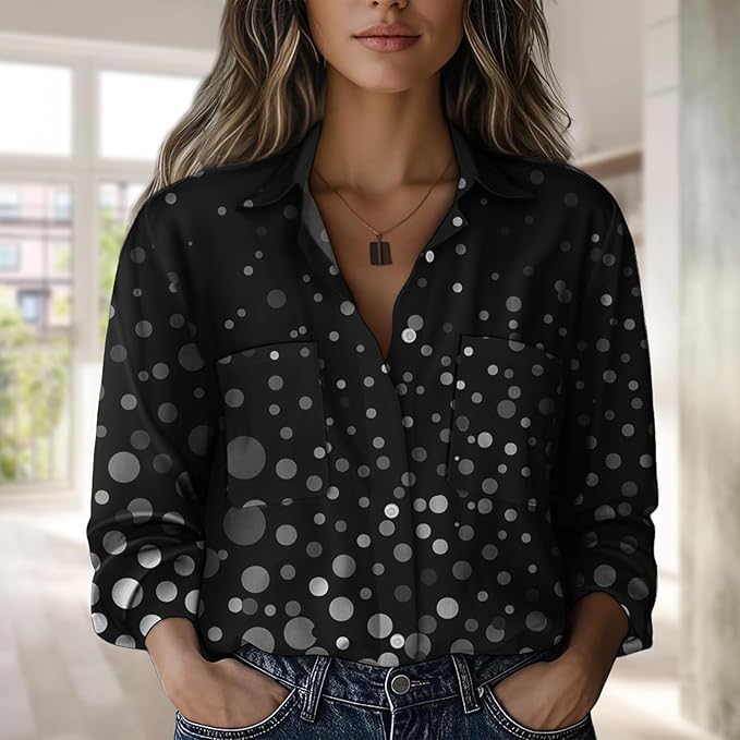 Boho Shirts for Women Vintage Graphic Casual Lightweight Long Sleeve Dressy Gauze V Neck Oversized Beach Top