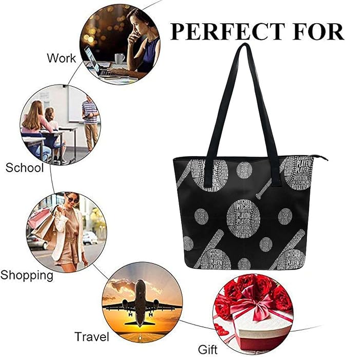Fashion Leather Tote Bag Travel Work Daily Essentials Handbag Unisex Handbag