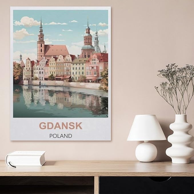 Jigsaw Puzzle 1000 Piece，Gdansk Poland，Adult Puzzle DIY Kit Paper Puzzle Modern Home Decor Unique Gift（50x70cm）-BJ7