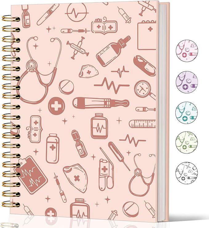 Lacama Nurse Gift, Nurse Notebook Journal, Gifts for Nurses, Christmas Gift, Nursing School Essentials, Notebook for School Office Supplies 5.5x8.3 Inch